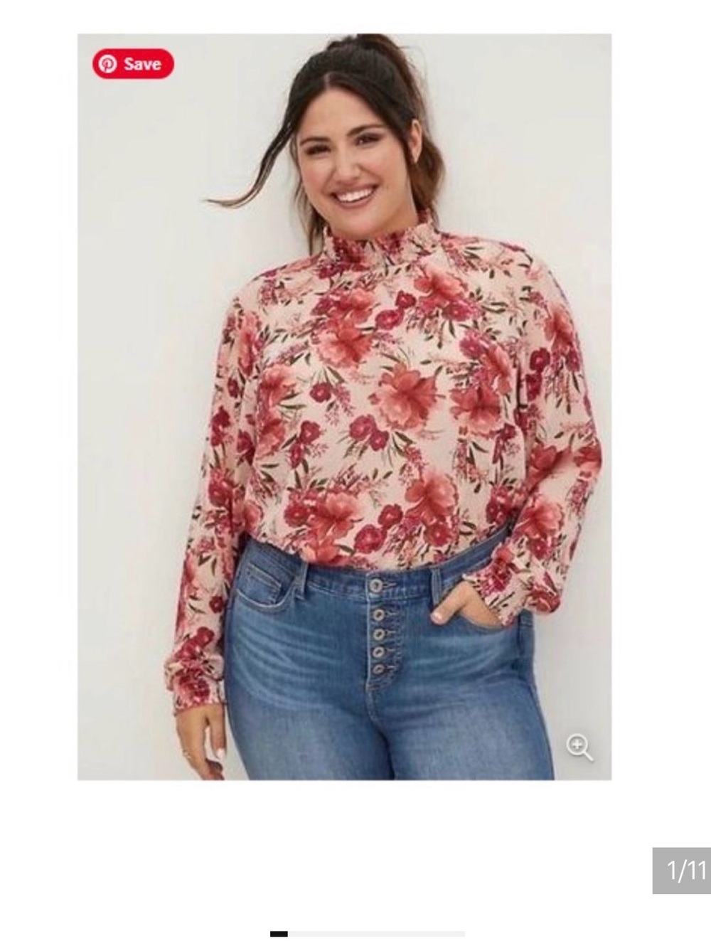 Torrid Sheer Floral Shirt